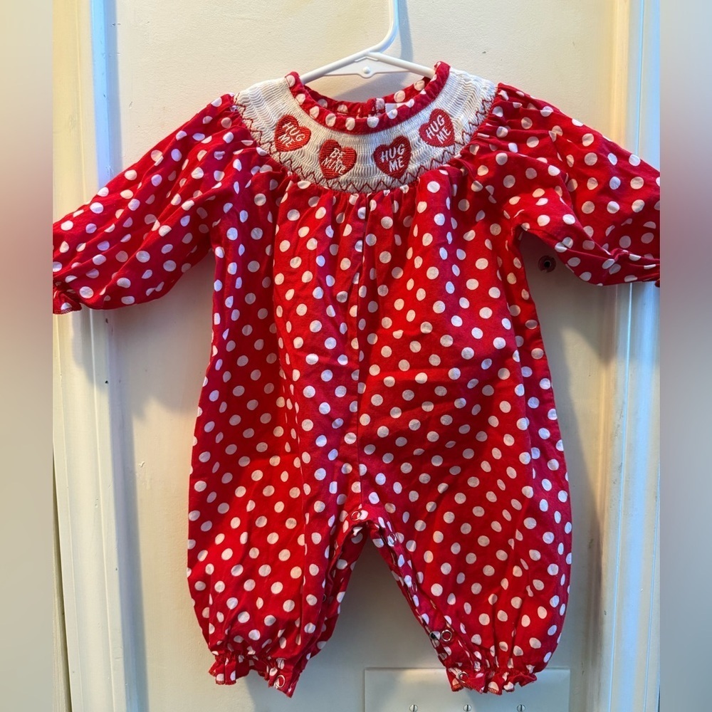 Smocked Valentines Romper
